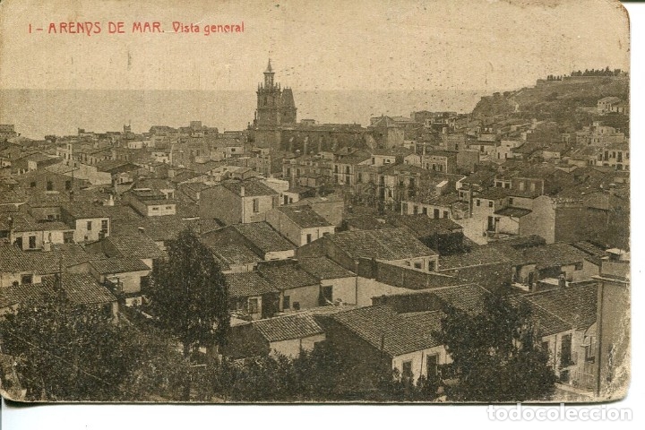 Postales: ARENYS DE MAR-VISTA GENERAL A&Ntilde;O 1920- THOMAS N&ordm; 1  RARA
