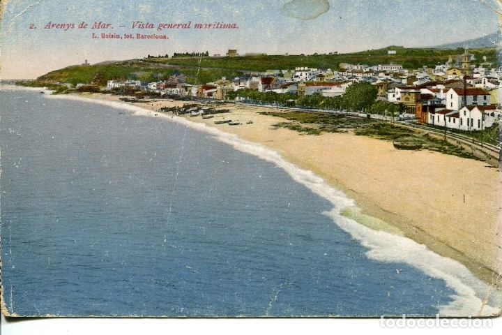 Postales: ARENYS DE MAR-VISTA GENERAL MAR&Iacute;TIMA- ROISIN