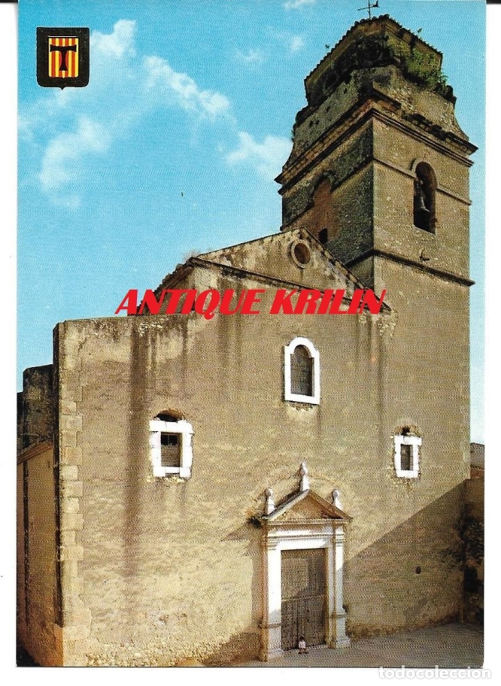 Postales: LA CANONJA N&ordm; 5434 PARROQUIA DE SANT SEBASTIA  .- ESCUDO DE ORO / SEAT 600