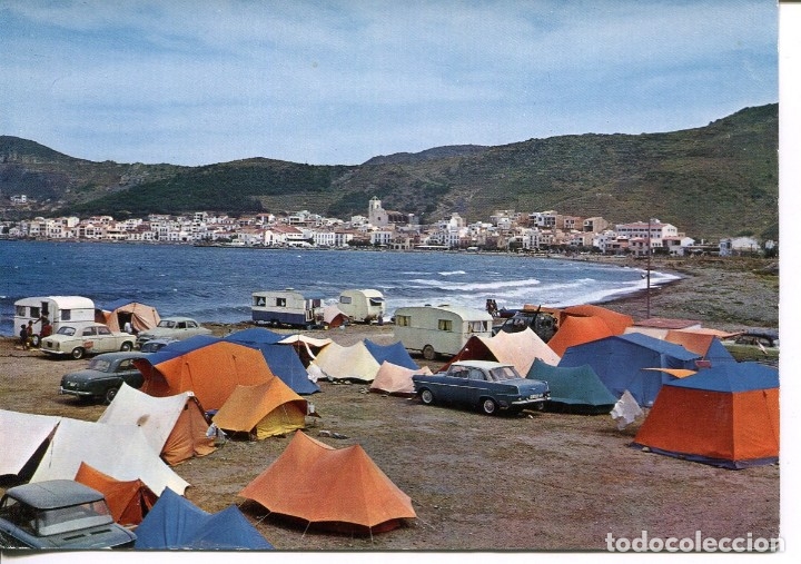 Postales: PORT DE LA SELVA- CAMPING- A&Ntilde;O 1965