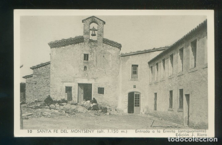 Cartoline: Santa Fe del Montseny. *Entrada a la Ermita* Ed. J. Riera n&ordm; 10. Nueva.
