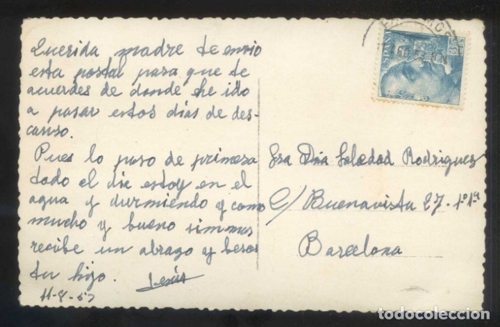 Postales: Palafrugell. *Llafranch* Sin datos. Circulada 1953. - Foto 2
