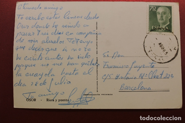 Postales: POSTAL OSOR, RIERA Y PUENTE - Foto 2