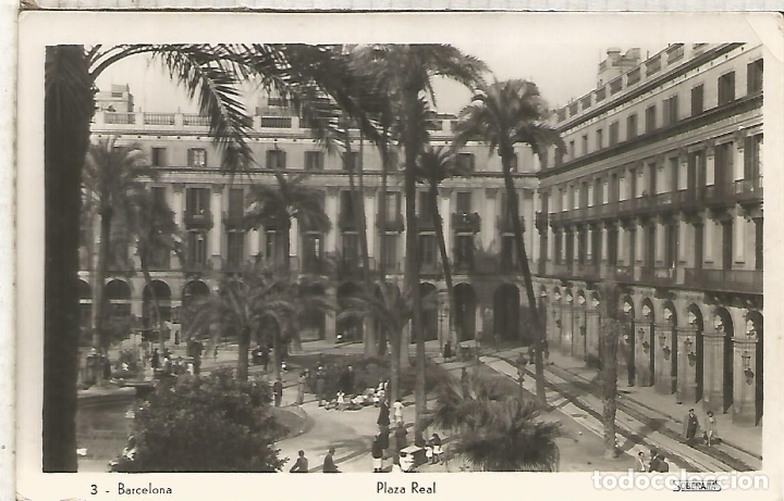 Postales: BARCELONA PLAZA REAL ESCRITA - Foto 1
