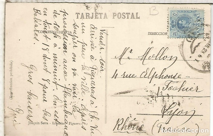 Postales: FIGUERAS  GERONA ESCRITA - Foto 2