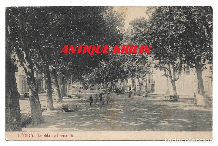 Postales: LERIDA .- RAMBLA SAN FERNANDO .- FOTOTIPIA THOMAS