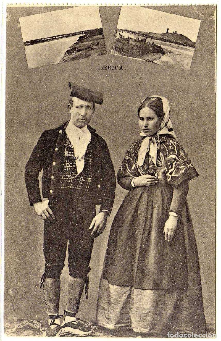 Postais: POSTAL LERIDA - PAREJA ATAVIADOS CON TIPICO TRAJE REGIONAL