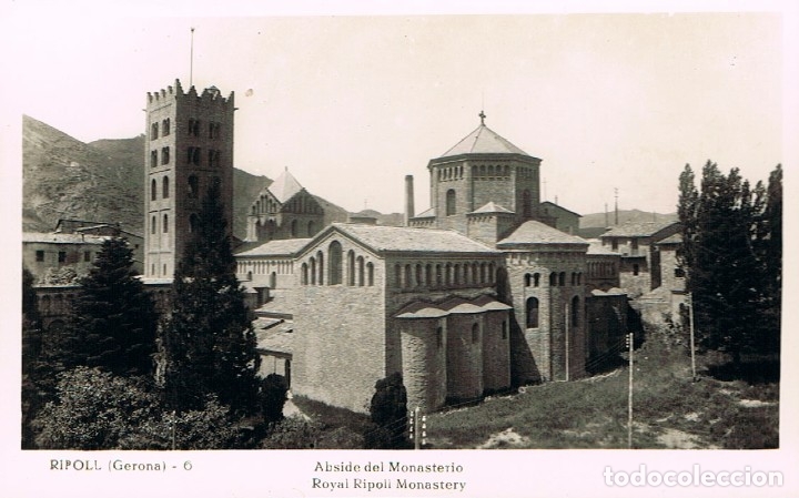 Postales: RIPOLL (GEONA) N&ordm; 6, ABSIDE DEL MONASTERIO - Foto 1