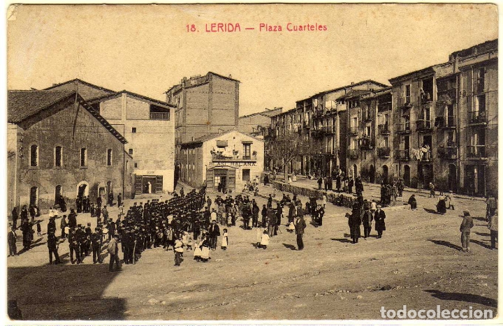 Postales: MAGNIFICA POSTAL - LERIDA - PLAZA CUARTELES