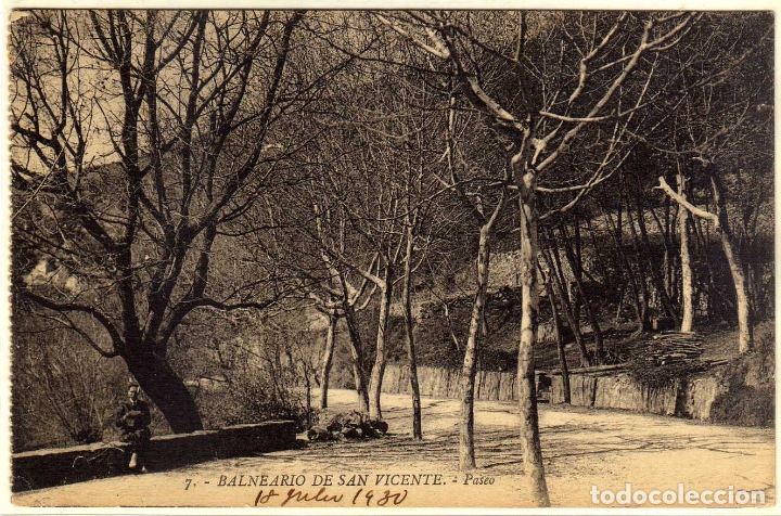 Postales: POSTAL BALNEARIO DE SAN VICENTE (LERIDA) -  PASEO