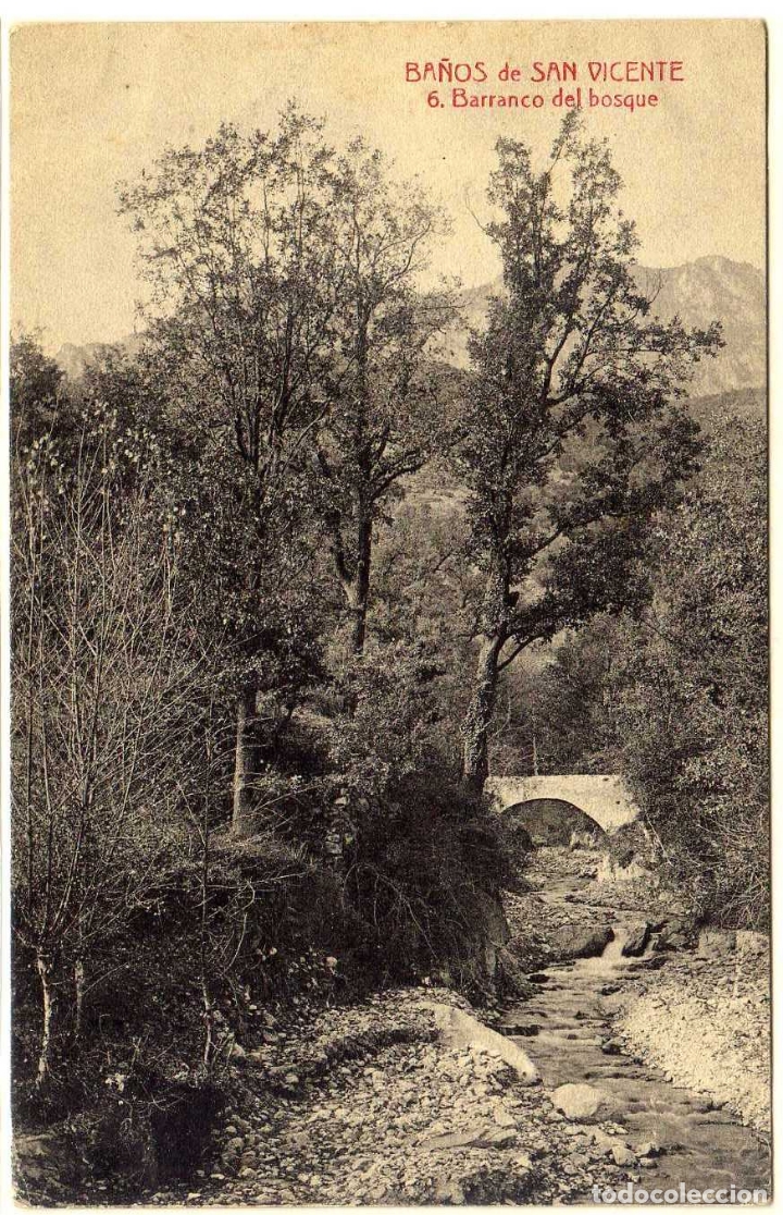 Postales: POSTAL BA&Ntilde;OS DE SAN VICENTE (LERIDA) - BARRANCO DEL BOSQUE
