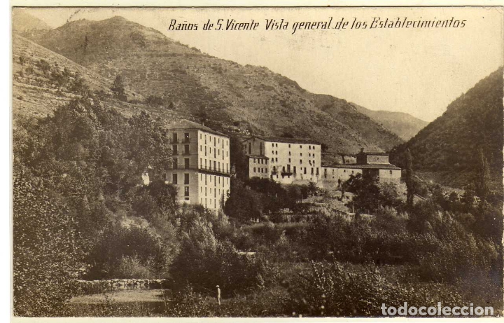 Postales: RARA POSTAL FOTOGRAFICA - BA&Ntilde;OS DE S. VICENTE (LERIDA) - VISTA GENERAL DE LOS ESTABLECIMIENTOS