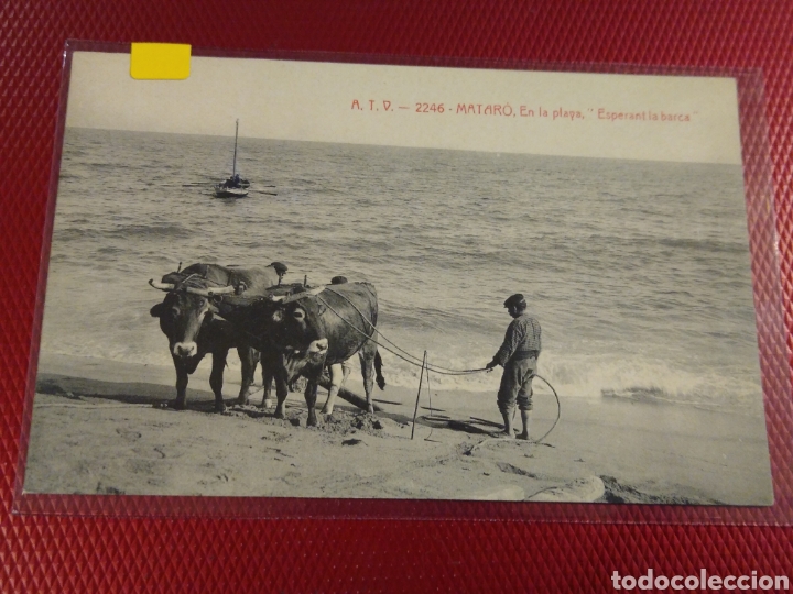 Postales: ATV 2246 Matar&oacute; En la Playa. Esperant la barca. Sin circular. - Foto 1
