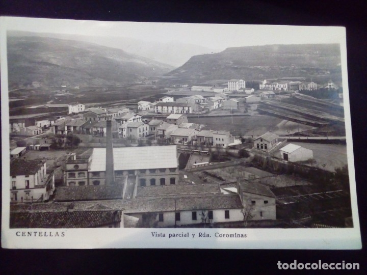 Postales: Postal fotogr&aacute;fica Centellas Vista parcial y Rda. Corominas circulada 1950