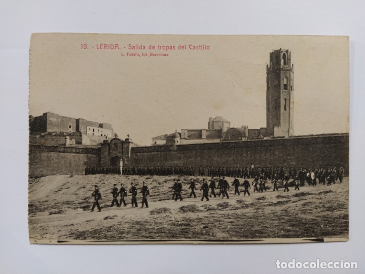 Postales: LLEIDA-SALIDA DE TROPAS DEL CASTILLO-19-ROISIN-VER FOTOS-(62.752)