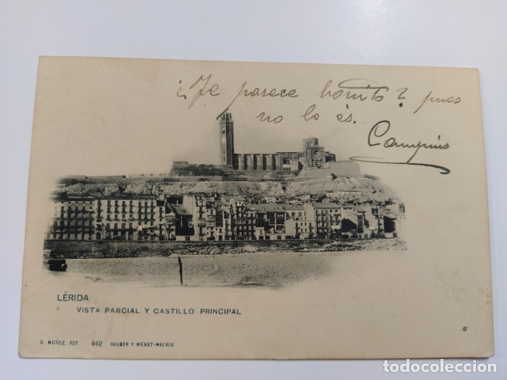 Postales: LLEIDA-VISTA PARCIAL Y CASTILLO-942-HAUSER Y MENET-REVERSO SIN DIVIDIR-VER FOTOS-(62.836)