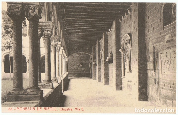 Postales: POSTAL MONESTIR DE RIPOLL CLAUSTRE ALA E - Foto 1
