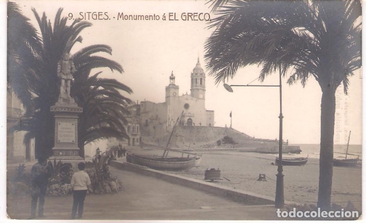 Postales: POSTAL SITGES - MONUMENTO &Aacute; EL GRECO . - Foto 1