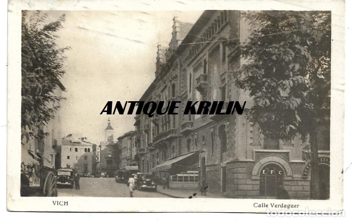 Postales: VICH .- CALLE VERDAGUER - Foto 1