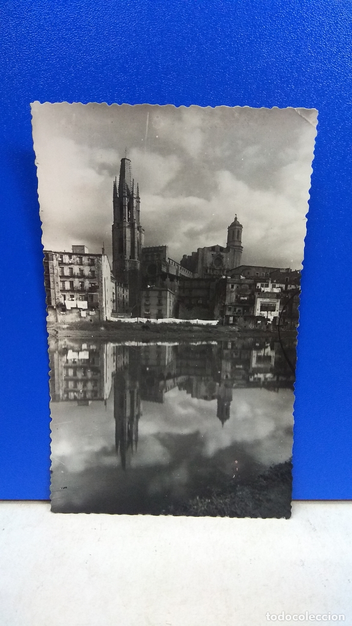 Postales: ANTIGUA POSTAL GERONA EFECTOS DE LUZ SOBRE EL O&Ntilde;AR CIRCULADA - Foto 1
