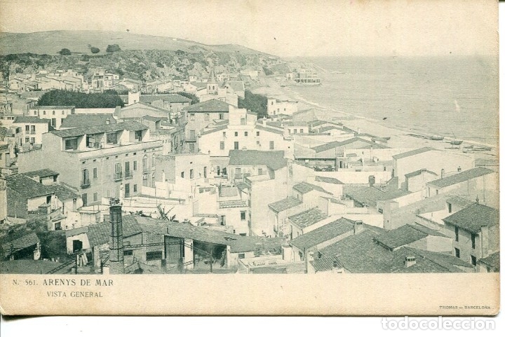 Postales: ARENYS DE MAR-VISTA GENERAL-LB ( BARTRINA) N&ordm; 561- A&Ntilde;O 1906