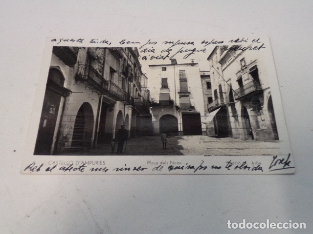 Postales: POSTAL FOTOGR&Aacute;FICA CASTELL&Oacute; D'AMPURIES - PLA&Ccedil;A DELS NOMS