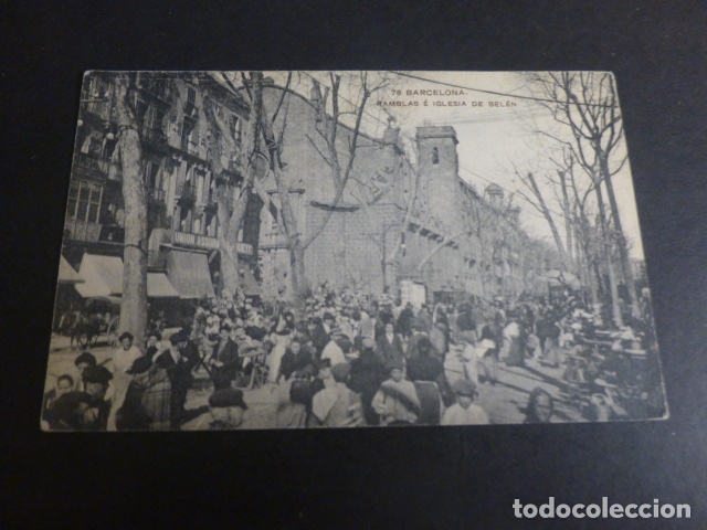 Postales: BARCELONA RAMBLAS E IGLESIA DE BELEN - Foto 1