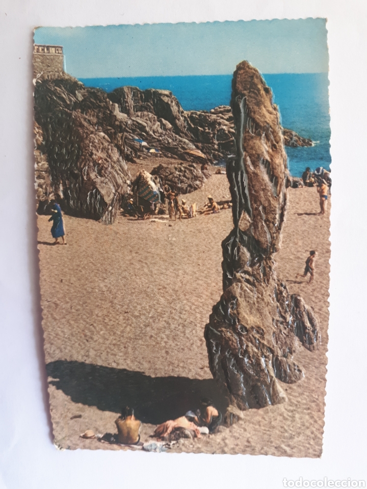 Postales: PLAYA DE ARO. DETALLE DE LA PLAYA. POSTAL EN RELIEVE A&Ntilde;OS 60