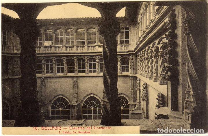 Postales: POSTAL BELLPUIG (LERIDA) - CLAUSTRO DEL CONVENTO - Foto 1