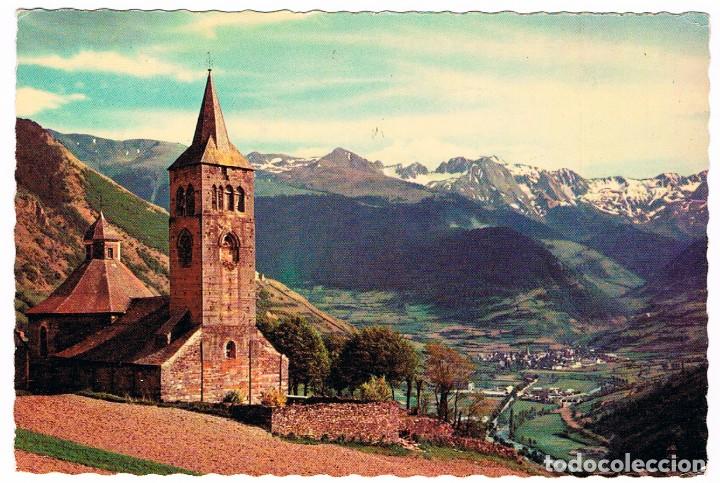 Postais: Vilac (Lerida), iglesia y ponoramica de Viella, circulada en 1962