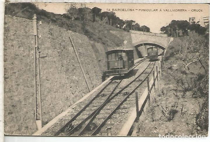 Postales: BARCELONA FUNICULAR VALLVIDRERA ESCRITA - Foto 1