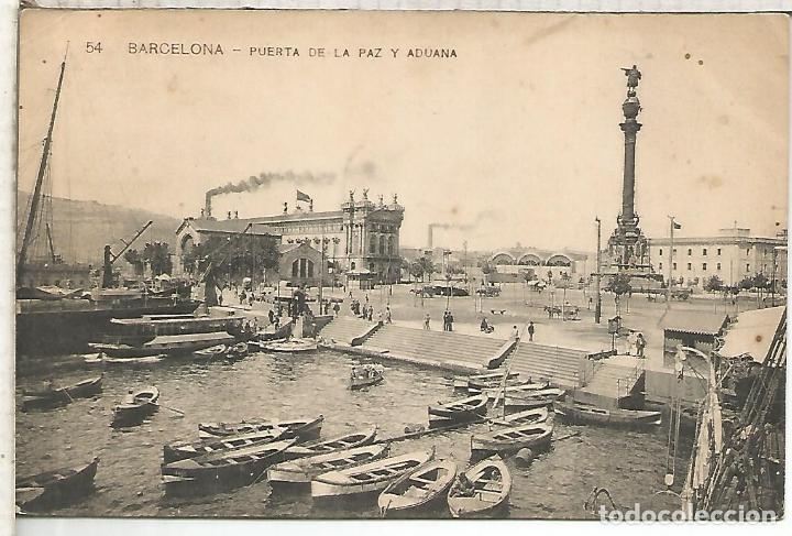 Postales: BARCELONA MONUMENTO A COLON ESCRITA - Foto 1