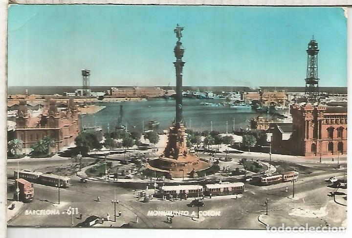 Postales: BARCELONA MONUMENTO A COLON ESCRITA - Foto 1