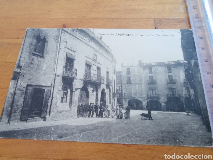 Postales: Postal de Castell&oacute; DAmp&uacute;ries de la Plaza de la Constituci&oacute;n - Foto 1