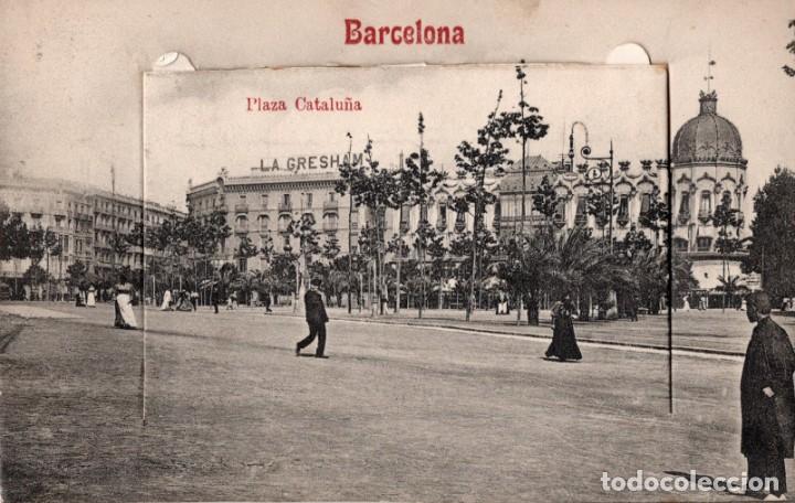 Postales: barcelona. postal con ventanilla y 12 vistas - Foto 1
