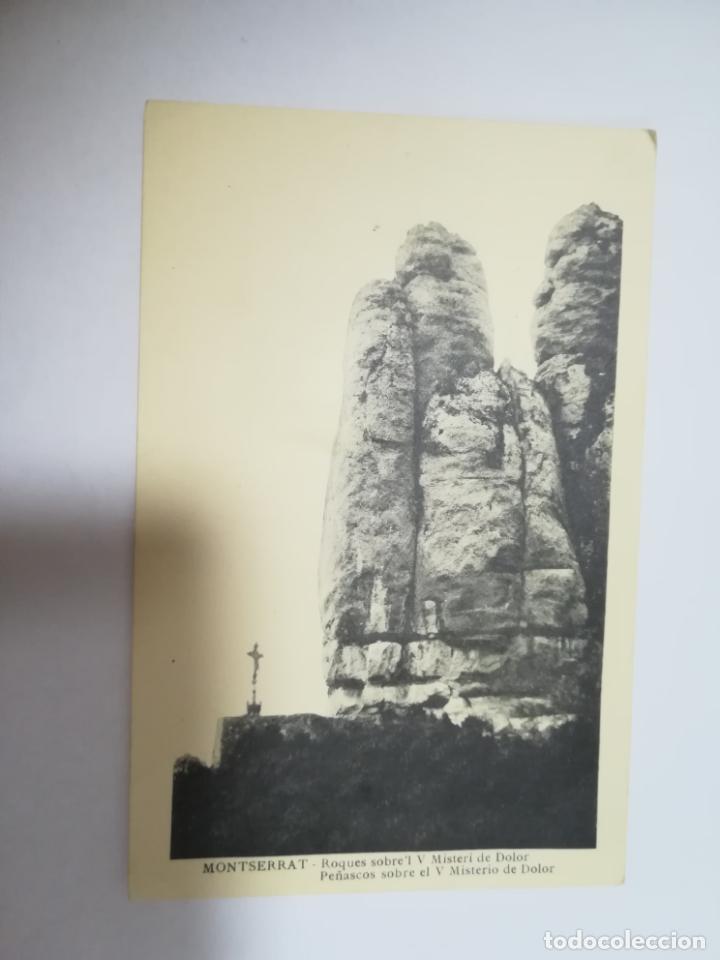 Postcards: TARJETA POSTAL. MONTSERRAT. PE&Ntilde;ASCOS SOBRE EL V MISTERIO DEL DOLOR.