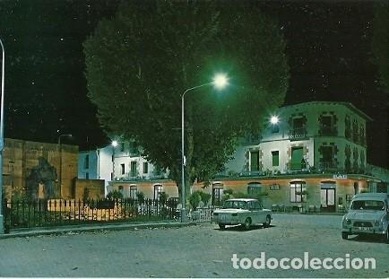 Cartes Postales: POSTAL A COLOR N&ordm; 5 MONUMENTO DE JOAQUIN COSTA Y HOTEL LLEIDA NOCTURNO EDICIONES SICILIA