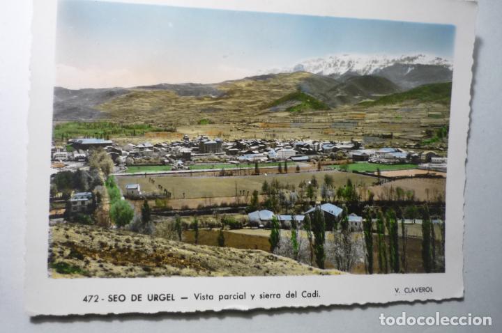 Postales: postal seo de urgel.-parcial y sierra del cadi - coloreada -escrita