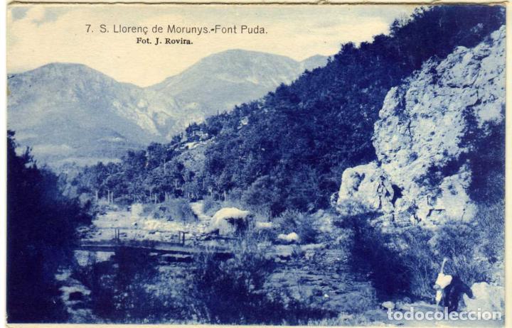 Postales: POSTAL S.LLOREN&Ccedil; DE MORUNYS (LERIDA) - FONT PUDA