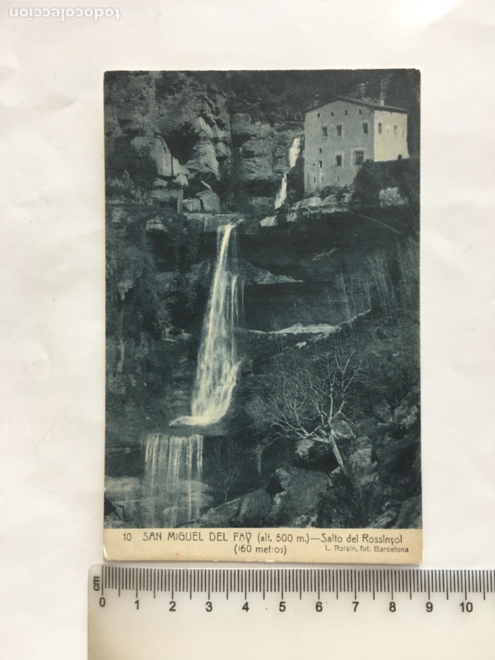Postales: POSTAL. SAN MIGUEL DEL FAY. SALTO DEL ROSSINYOL. L. ROISIN, FOT&Oacute;GRAFO. H. 1925?.