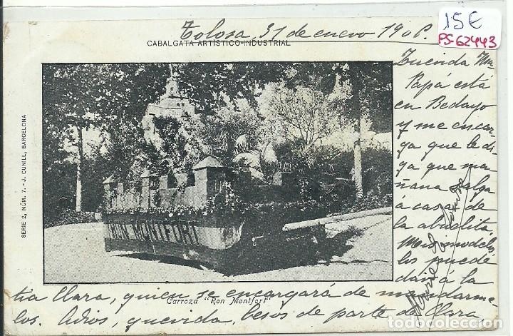 Postkarten: (PS-62443)POSTAL DE BARCELONA-CABALGATA ARTISTICO INDUSTRIAL.CARROZA RON MONFORT