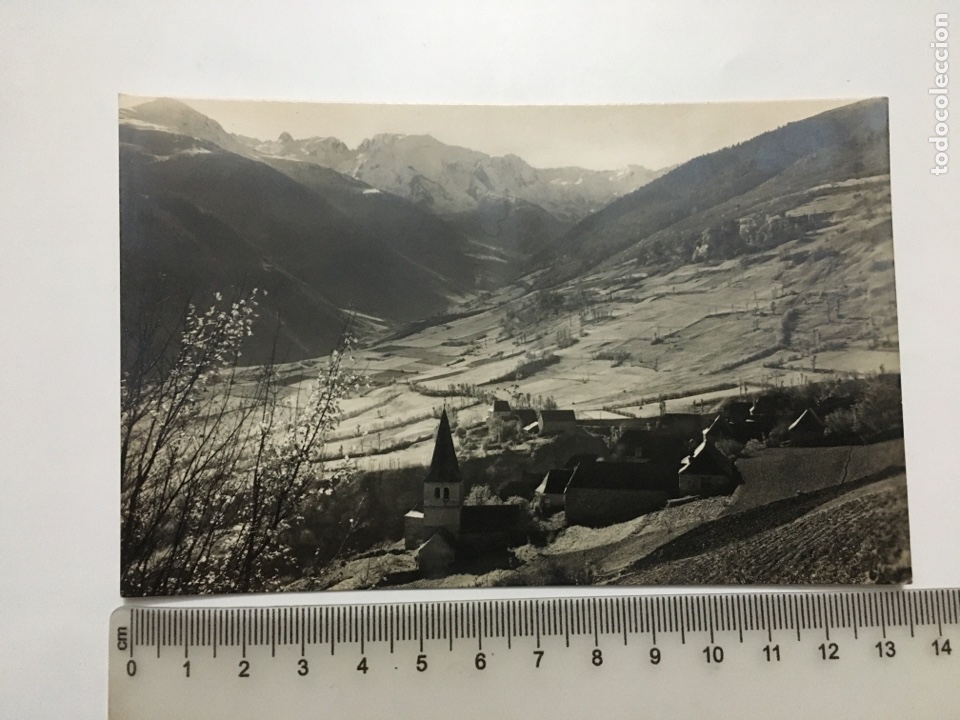 Postales: POSTAL. VALLE DE ARAN. CASAU Y PUERTO DE VIELLA AL FONDO. FOTO M. BONAMUSA. H. 1960?.