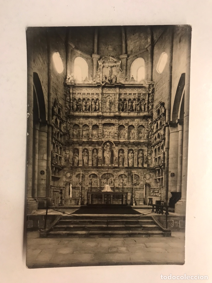 Postales: REAL MONASTERIO DE POBLET. Postal Retablo de Dami&aacute;n Forment S. XVI (a.1958)