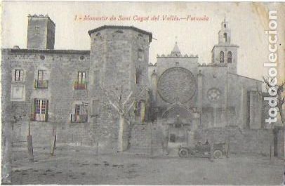Postkarten: P-9870. POSTAL MONESTIR DE SANT CUGAT DEL VALLES, FATXADA. N&ordm;1.