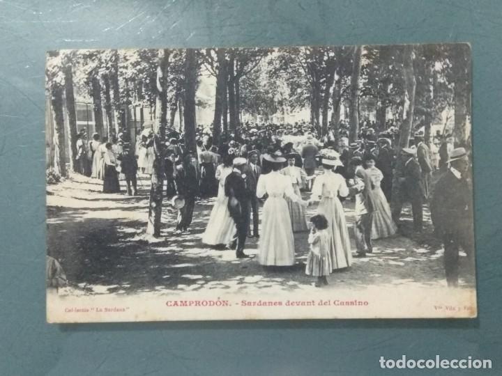 Postales: POSTAL CAMPRODON. SARDANES DEVANT DEL CASSINO - Foto 1