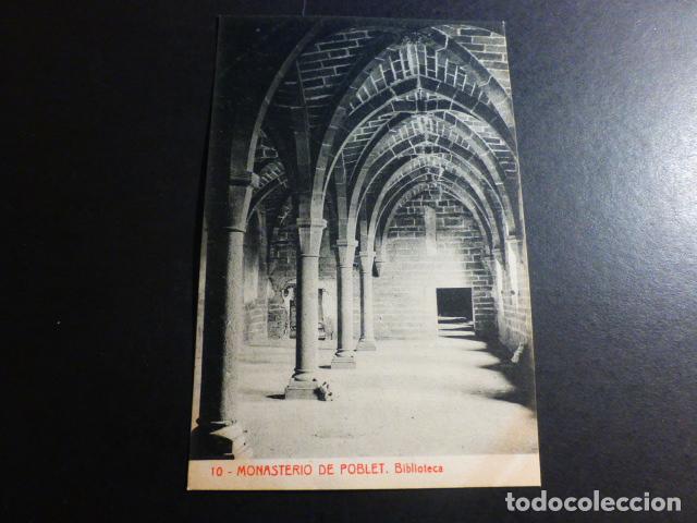 Postales: MONASTERIO DE POBLET TARRAGONA BIBLIOTECA - Foto 1