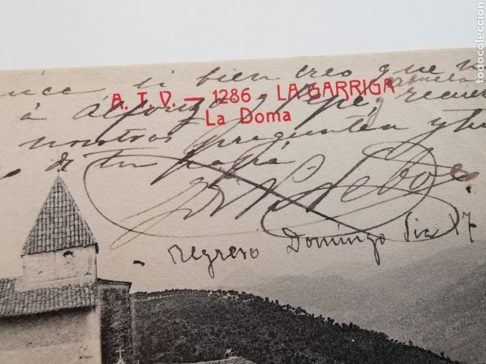 Postales: Postal de La Doma, La Garriga circulada en 1908 - Foto 2