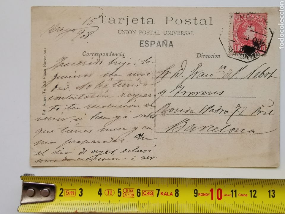 Postales: Postal de La Doma, La Garriga circulada en 1908 - Foto 3