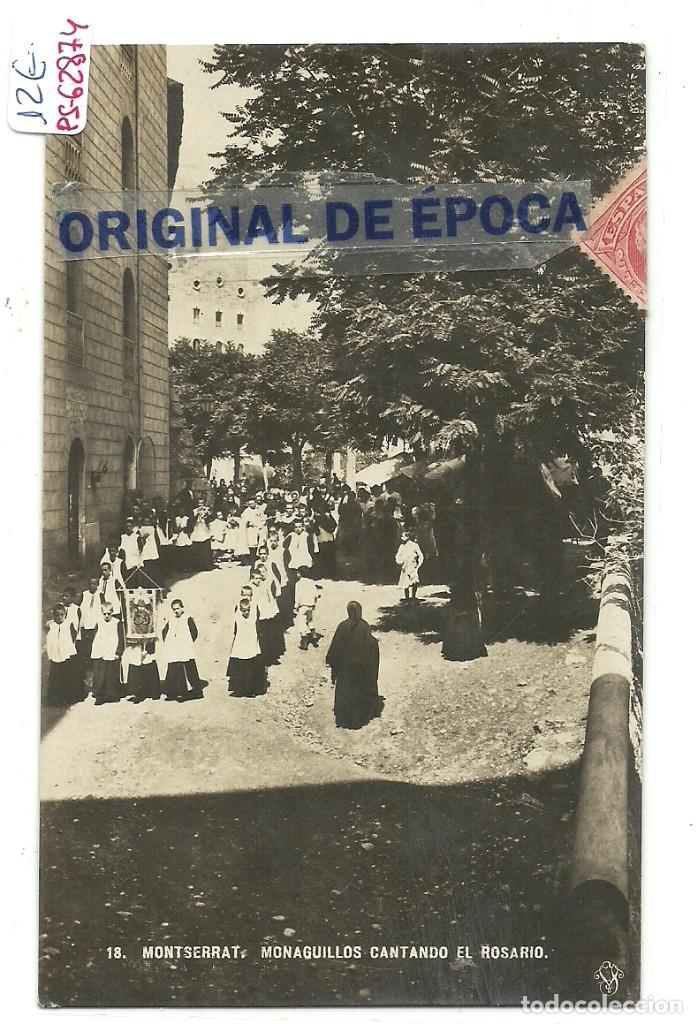 Postales: (PS-62874)POSTAL FOTOGRAFICA DE MONTSERRAT-MONAGUILLOS CANTANDO EL ROSARIO