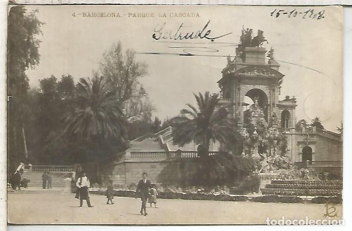 Postales: BARCELONA CASCADA DEL PARQUE ESCRITA - Foto 1